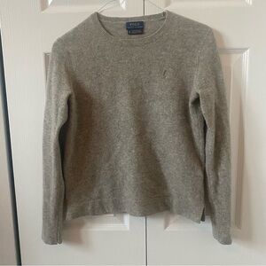 Ralph Lauren Polo Petite Merino/Cashmere Grey Sweater